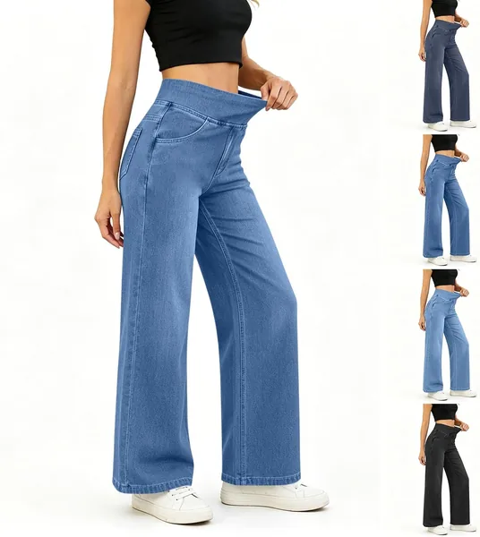 Jeans for Women Wide Leg High Waisted Baggy Trendy Straight Leg Loose Palazzo Denim Pants with Pockets 2026 Fashion