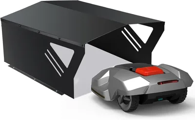 Fogmiea Robotic Lawn Mower Garage, Galvanized Carport för Lawn Mowers och Robotmålar, 78x60x34 cm, Vädertäckt R