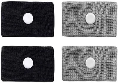 Acupressure Wristbands for Motion Sickness Relief - Reusable Cotton Bracelets