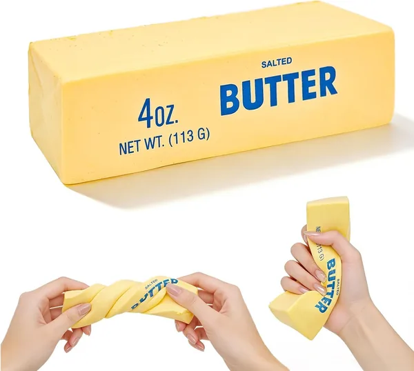 Butter Squishy, Super Doux et Lent Fidget, Bâton Butter Squishy Anti-Stress (Jaune) - Meilleure Offre