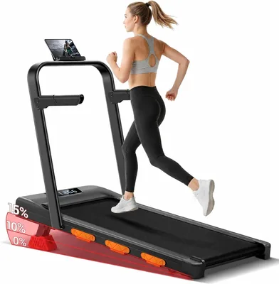Folable Walking Pad 15% Incline Treadmill Deal