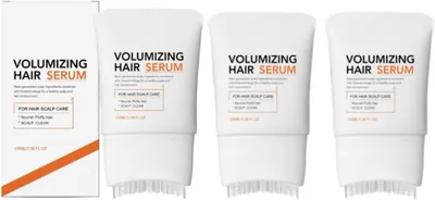 Siero per la Crescita dei Capelli con Spazzola Massaggiante, Essenza Volumizzante per i Capelli, Cura Delicata del Cuoio Capelluto per Capelli Spessi, Rivitalizza e