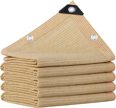 Tela di ombreggiatura solare da giardino HDPE con protezione UV al 90% Beige 4x6 m - Best Deal