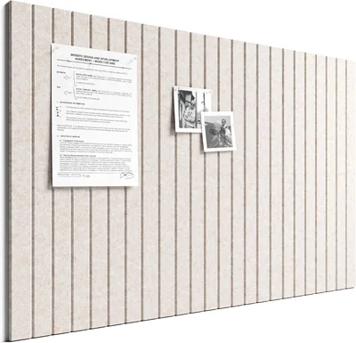 6 Pack Felt Bulletin Board Tiles 36 x 24 Inch - Cork Board Alternative with Pushpins & Adhesive Tabs, Slat Wall Panel Pin Board (10% Off)