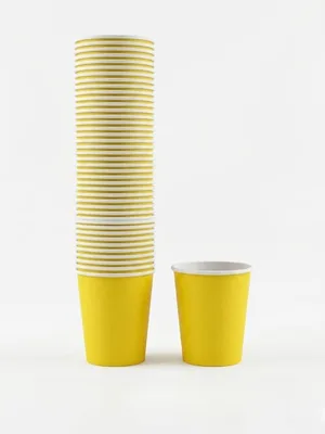 Sunny Premium Paper Cups 8oz - 50 Pcs | Eco-Friendly Hot & Cold Drink Cups | Leak-Resistant & Recyclable