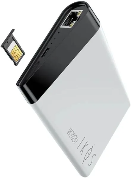 محول SIM الذكي IKOS W3800 4G | الوصول عن بعد إلى بطاقة SIM لأجهزة iPhone و Android | نقطة اتصال WiFi | جهاز اتصال السفر