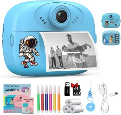 Urban Buyer Kids Instant Print Camera 48MP, 1080P, DIY Graffiti