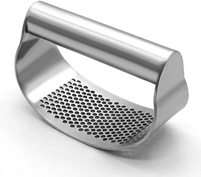 Stainless Steel Garlic Press - Manual Garlic Mincer - Best Deal