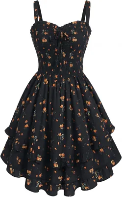 Scarlet Darkness Smocked Floral Sundresses 33% Off