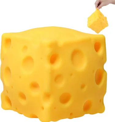 Cheese Squishy Cube Block Stress Relief Toy, 8% Off