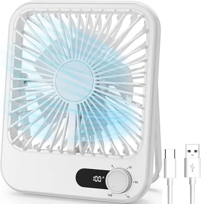 PylcoSmart Small Desk Fan - USB Rechargeable & Adjustable, Best Deal
