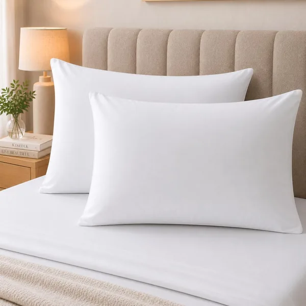 Kit 2 Fronhas 50x70 Percal 400 Fios | Toque Macio Tipo Hotel | Antiácaro e Não Amassa | Ideal para Hotel, Pousada, Airbnb e Uso Residencial de Luxo (branco) - Melhor Preço