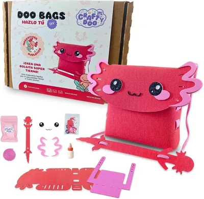 Kit DIY Mascotitas Kawaii - Crea tu Bolsa de Tela y Foamy | Manualidad Creativa para Niñas