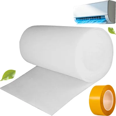 Luftfiltermat 100 x 100 cm, portable luftfilter roll G4 3mm för värme, ventilation & luftkvalitet, stjärnsta därra