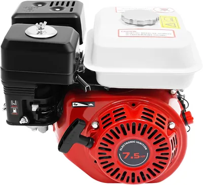 Modern 7,5 HK 4-takts bensinmotor röd, industriell motor med 20 mm vevaxel och luftkylning, för grässklippare, generatorer och Best Deal