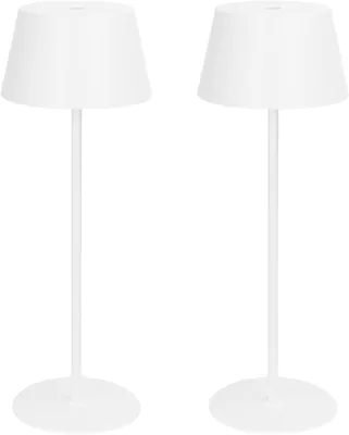 Lámpara de mesa magnética Aigostar de 2 piezas, lámpara de mesita de noche inalámbrica con 3 temperaturas de color y brillo regulable, Mejor Oferta