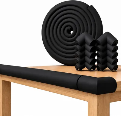 JDF3CISH Protectores de Bordes y Esquinas para Muebles para Bebés | Parachoques Adhesivos a Prueba de Niños, 5m x 10 Esquinas