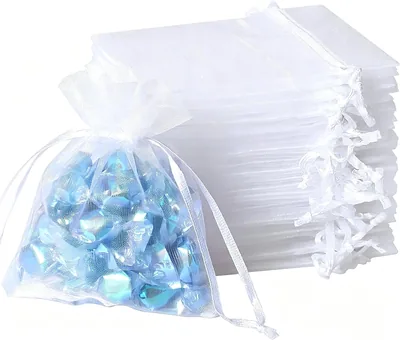 Floraxia 100 Bolsas de Organza Blanca, 10x12CM, Ideal para Joyería y Dulces | Mejor Oferta