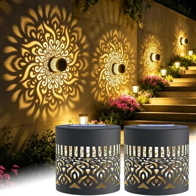 ZeiLaBang Kakadi Gartenbeleuchtung, 2 Stück | Wasserfester Metall LED Gartenleuchter Mandala-Design Best Deal