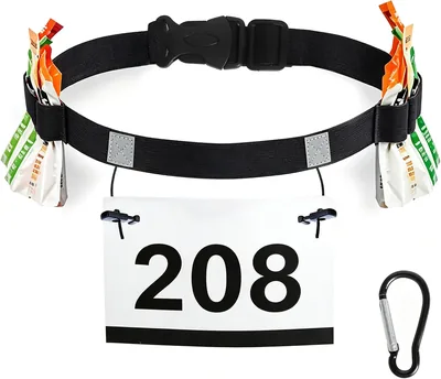 TLDBATICE Triathlon Race Number Strap, Running Belt with Race Number Clip, Without Safety Pins, Runn