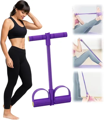8 Tubos para Entrenador Abdominal y Cuerda con Bandas Elásticas, Máquina de Gimnasio Multifuncional para Fitness, Yoga, Pilates y Rehabilitación - Mejor Oferta