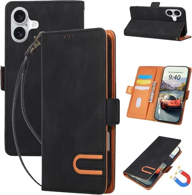 Funda Vaitasy para iPhone 17, Cartera de Cuero PU con Ranuras y Soporte Plegable