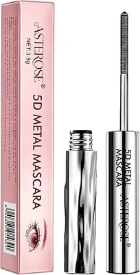 Mascara 5D à brosse métallique - Noir waterproof - Volume et longueur | Anti-bavures, longue tenue, vegan, démaquillage à l'eau - Meilleurs Prix