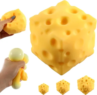 Beauty Cheese Block Squishy Toys 10cm - Jumbo Soft Squeeze Fidget Toy, 20% Off
