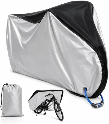 Funda Impermeable para Bicicleta Exterior 210D - Con Anclaje para Candado y Bolsa, Resistente al Agua, UV, Polvo y Viento - Mejor Oferta