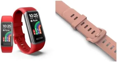 Ryze Elevate Smart Watch Upgrade Bundle Red with 3 Colour Straps Best Deal