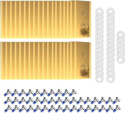 Titanium Coated Blades för Mammotion Luba Yuka Serier Robotmattaor, Vättefärdiga Ersättningsskärpar med Vaskare och S