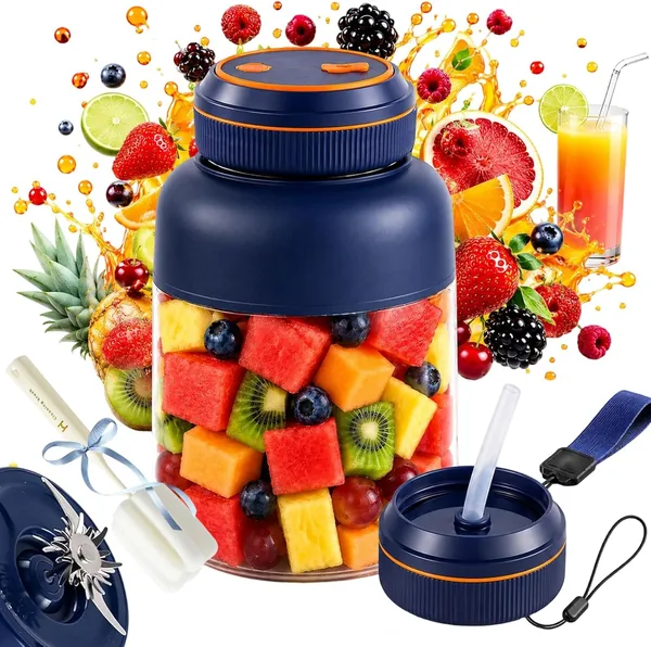 Portable Wireless Juicer Cup,38 Blades Large Capacity Fresh Juice Blender Bottle