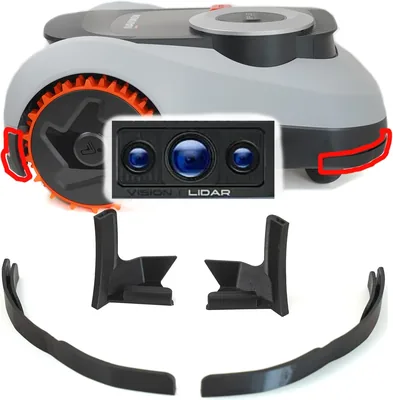 Edge Protektorer passar Segway Navimow i2 LiDAR (i208, i215 & i220) Bumpare, robotisk grasmålarbete kryt, ny DE (Black, för i2 LiDAR)