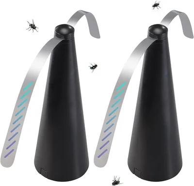 Exbuster Insektenschutz: Set mit 2 tierfreundlichen Insektenabwehrgeräten, 2 Flügeln, batteriebetrieben (Batteriebetriebener Fliegenschutz)