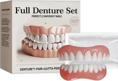 Full Denture Set - Soft Dentures Fake Teeth