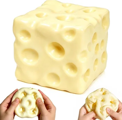 Käsesquishy-Spielzeug (C) | Ohne Rücksprung Formbar Käsestressball, Anti-Stress-Spielzeug für Kinder und Erwachsene, Geburtstagsgeschenk