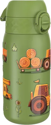 Butelka ION8 na Wodę dla Dzieci ze Stali, 400 ml/13 oz, Nieocieplana, Szczelna, Łatwa do Otwarcia, Bezpieczny Zamek