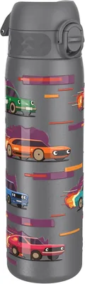 Botella de agua ion8 Inox, 600 ml, No aislada, A prueba de fugas, Fácil de abrir, Cerradura segura, Resistente al lavavajillas, Fácil de limpiar