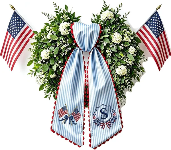250th Anniversary Patriotic Wreath Sash Best Deal