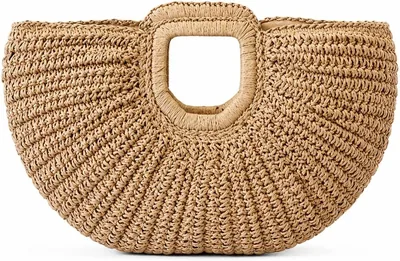 Straw Beach Bag Large Tote for Women - Zippered Summer Handbag