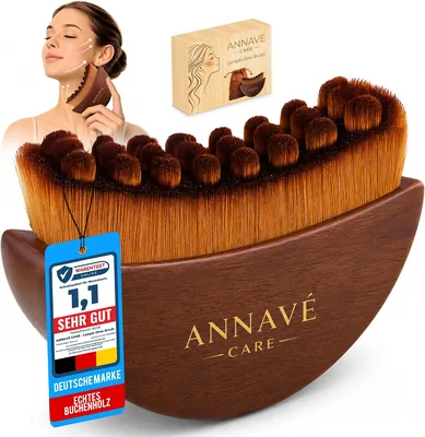 ANNAVĮD Premium Echte Buche Gesichtsbürste für Gesicht, Hals & Kinn, Lymphatische Drainagebürste - 57% Rabatt
