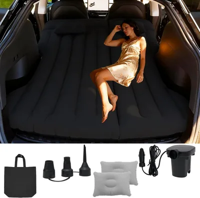 Canareen Car Mattress - SUV Air Mattress, Dickt Adlerd Mattress för Campin, Inflatable Säng för Luggas/Backsitz