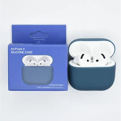 Liquid Silicone AirPods 4 Case with Carabiner - Pacific Green (17 Colors)