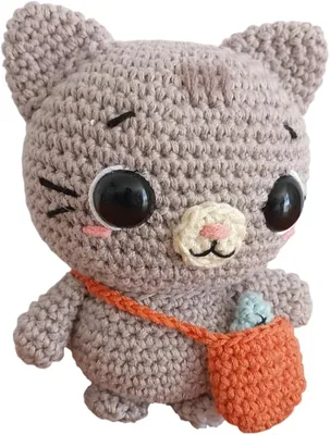 Apapaditos Gato de Peluche Tejido a Crochet, Encantador Diseño, Ideal para Regalo y Decoración, Apto para Niños y Adultos - Mejor Oferta