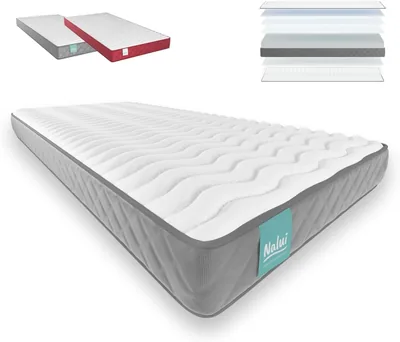 NALUI - Colchón Viscoelástico 90x190cm Gredos con Altura ±15cm. Tela Stretch y Tela 3D Transpirable | Especial para Cama N