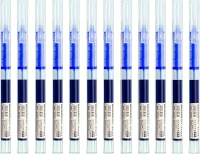 Professional Gel Pen Set - 12 Pens with Ultra-Fine 0.5mm Tip | Transparent Barrel Level Window | Quick-Dry, Smudge-Resistant Best Deal