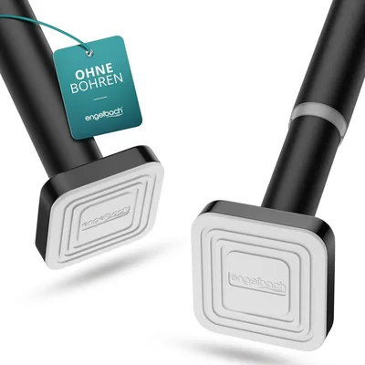 Engelbach® Vorhangsstange ohne Bohren (Durchmesser 32 mm) Teleskopstange 310-360 cm | Individuell verstellbarer Klemmrohr