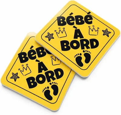 Autocollants 'Bébé à bord' - Lot de 2, Résistants UV et Imperméables, Faciles à Appliquer