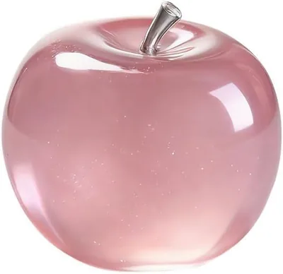 LANCI Apple Squishy Stress Ball - Transparent Malt Sugar Slow-Rebound Toy, Pink
