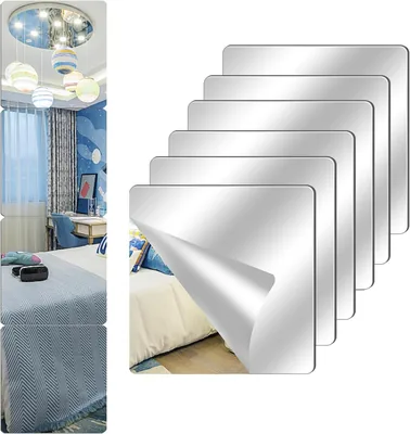 Espejos de Acrílico LUKANATO para Pared - 10 Piezas, 30x30cm, Espejos Decorativos de Cuerpo Completo (13% Off)